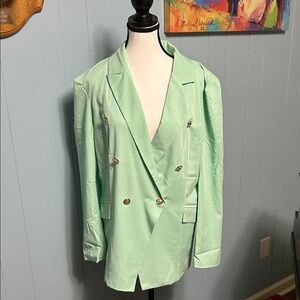 Elegant Mint Green Women's Blazer